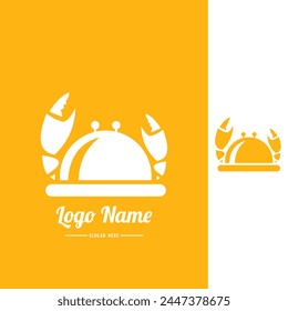 Logo vector  seafood crabs simple