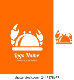 Logo vector  seafood crabs simple