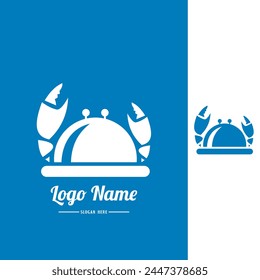 Logo vector  seafood crabs simple