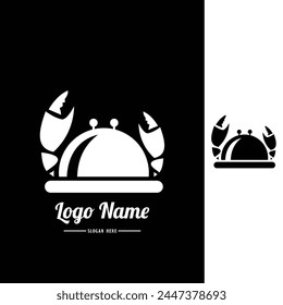 Logo vector  seafood crabs simple
