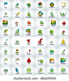Conjunto de vectores de logotipos, iconos de negocios abstractos