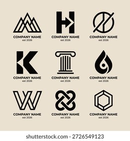 Logo, Vektorsatz, Illustration, Design-Kollektion