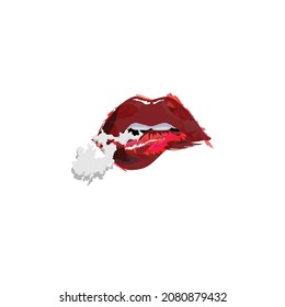 Vector de logotipo de labios sexys
