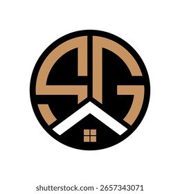 Vector del logotipo para el círculo casero del SG