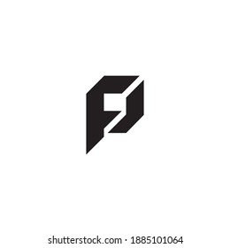 logo vector shape f p abstract modern