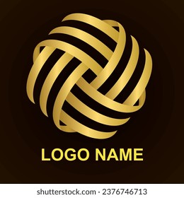 The logo vector is in the shape of a twisted flower without content, a simple, elegant theme and suitable for a company logo