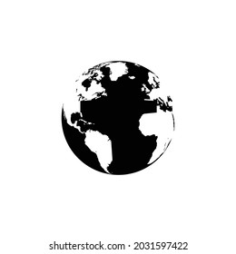 Silueta vectorial de logotipo para la tierra