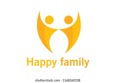 logo vector and simbol happy family