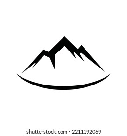 Vector de logotipo para montaña sonriente