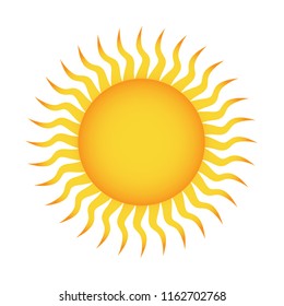 logo vector sun, weather forecast icon, sun vector seasons sunny weather, sunny weather icon illustration