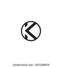 logo vector symbol abstract k circle modern concept