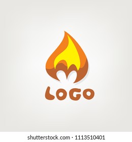 logo vector symbol icon sign fire