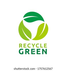 logo vector symbol of natural recycling