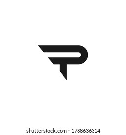símbolo del vector del logotipo p t simple 