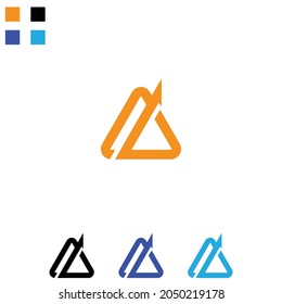 letra de tecnología vectorial de logotipo Un diseño moderno