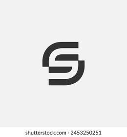 logo vector technology monogram letter S white background