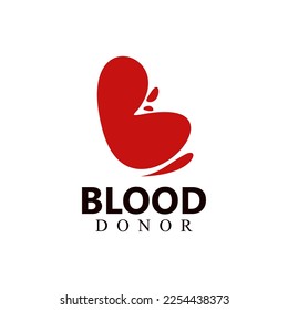 Logo vector template for blood donation icon