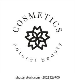 logo vector template sign symbol icon for cosmetics and beauty