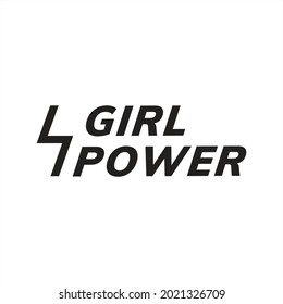 logo vector template sign symbol icon for girls power