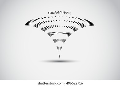 Logo vector template.Logo design with dots.Halftone logotype.