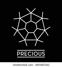 Vector de logotipo vector de logotipo que ilustra el diamante hexagonal brillante
