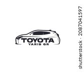 Logo vector for toyota yaris GR side