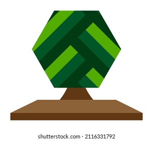 Logotipo en árbol vectorial, para la venta de suelos