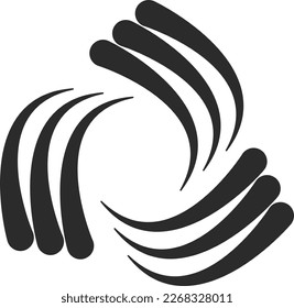 Logo vector, logo type vector design black vector