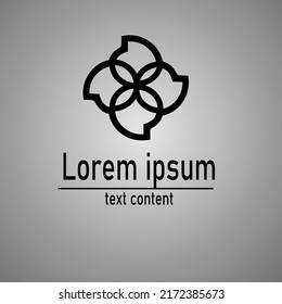 logo vector with unique shape. can be used for product and company logo