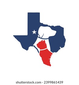 Vector de logotipos para animales veterinarios de Texas