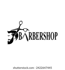 logo Vector vintage barber shop 