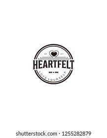 logo vector vitage heart design