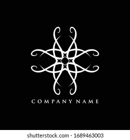logo vector white lines abstract luxury ornament motif