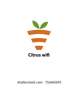 logo vector wifi citrus orange