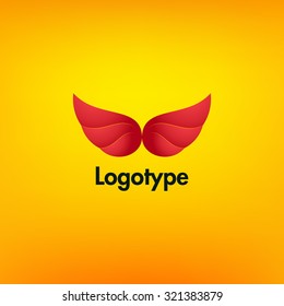 Logo. Vector. Wings.