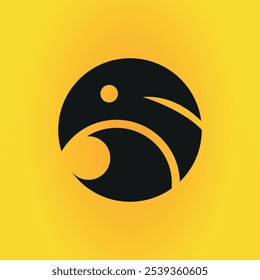 vetor de logotipo amarelo e preto