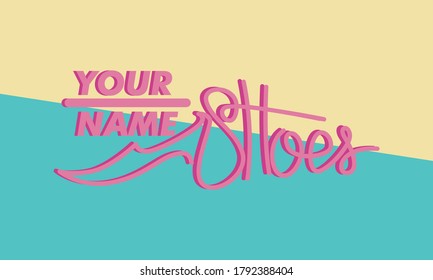 logo vector for your fashion venture, logo icon is taken from a clothes hanger which is made unique with pink nuances.