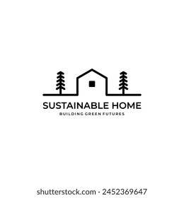 Logo vectror Sustainable Home Icon: Green Living for Real Estate
A minimalist logo symbolizing sustainable living in real estate, ideal for businesses promoting green living.
