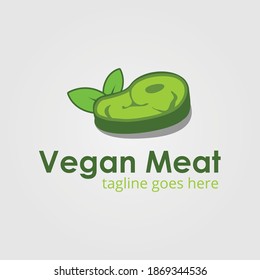 Logo Vegan Meat Template Design