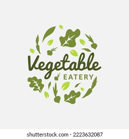 Logo with vegetable theme as an ornament
