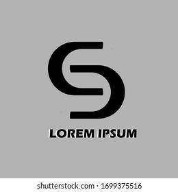 Logo vektor abstrakt S schwarz