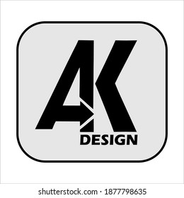 Logo vektor AK, vektor ilustrasi Logo AK