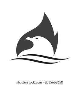 Logo vektor Adler schwarz weiß