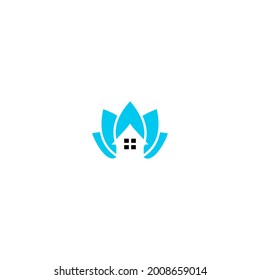 logo vektor lotus real estate and mortgage
