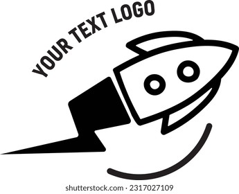 Logo Vektor Rocket Flash for Brand