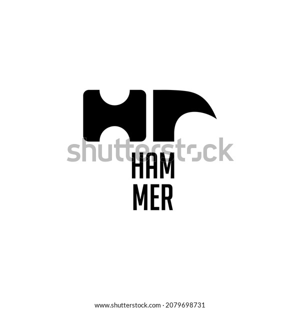 The logo is a very abstract iron hammer. The part that\
is hit by a hammer if divided by two, then forms the letters H and\
r.