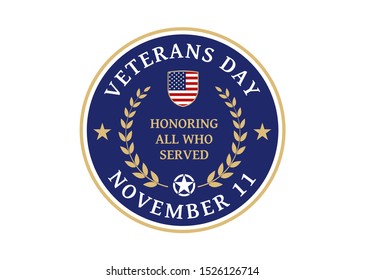 Logo for the Veterans Day on November 11