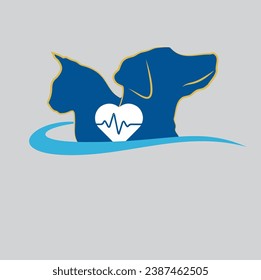 logo for veterinary of cat and dog