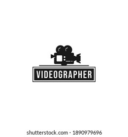 logo for videographer on white background