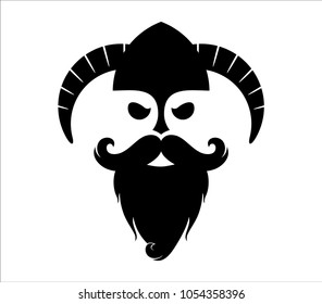 logo viking with horns